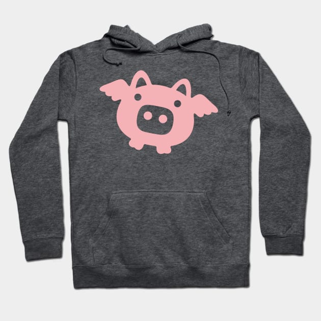 Flying Pink Pig Hoodie by XOOXOO